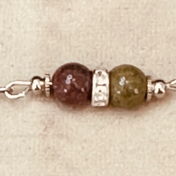 Stainless Steel & Indian Agate Beads Multicolor Handmade - Picture 5 of 12